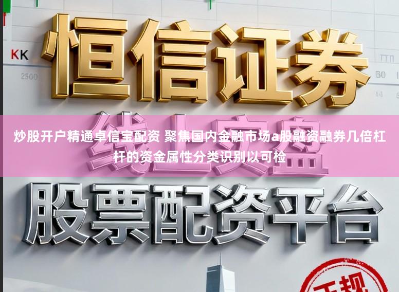 炒股开户精通卓信宝配资 聚焦国内金融市场a股融资融券几倍杠杆的资金属性分类识别以可检
